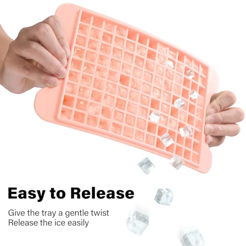 Mini Ice Cube Tray for Freezer (Pink)