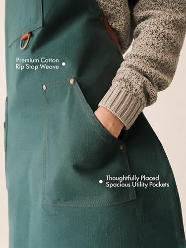 Professional Work Apron for Men & Women (Standard / Forest Green)