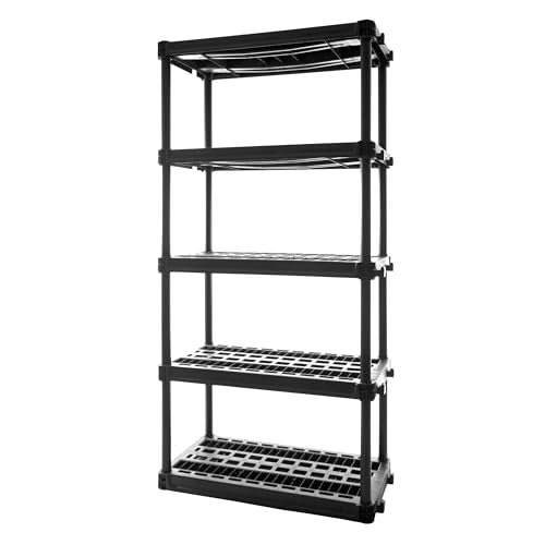 5 Shelf Plastic Storage Shelves (5-Shelf 750lb)