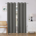 Blackout Curtains 84 Inch Length 2 Panels Set (Light Grey / 37"W x 84"L (Pack of 2))