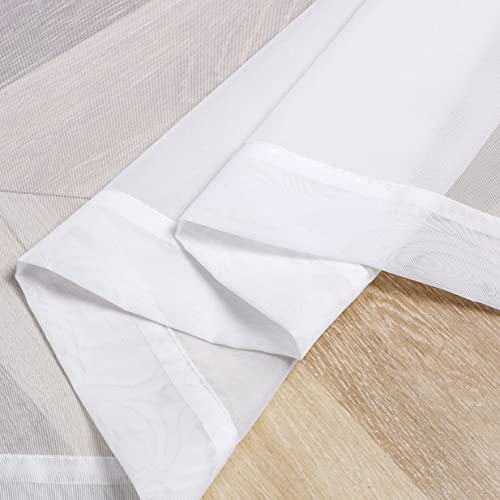 Sheer Valances for Windows (White / 59"W x 14"L (Pack of 2))