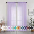 Light Purple Sheer Curtains 90 Inches Long 2 Panels Set for Living Room Bedroom (Lavender / 42"W x 90"L (Pack of 2))
