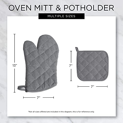 Basic Terry Collection Quilted 100% Cotton (Potholder (3 Piece) / Pebble)