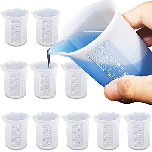 10pcs 100ml Silicone Measuring Cups Resin Mixing Cups (B)