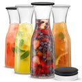 Glass Carafe with Lid (Set of 4, 36 Ounces each)