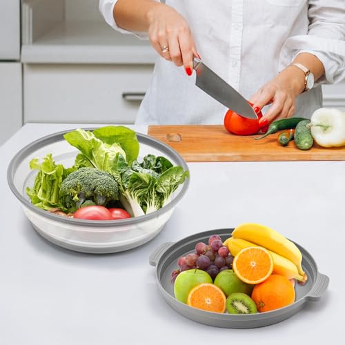 2 Pack Microwave Splatter Cover for Food with Anti (2 Pcs Gray)