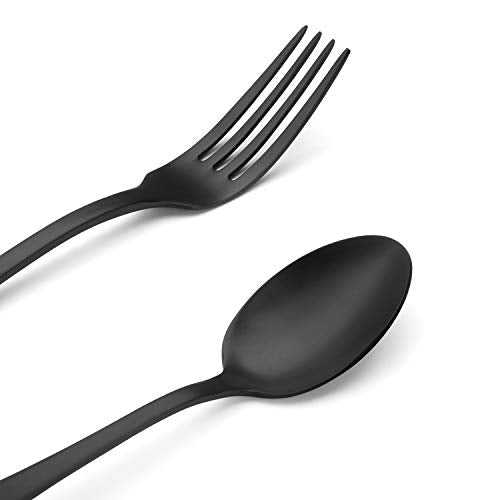 Matte Black Silverware Set (Matte Black / 20-Piece)