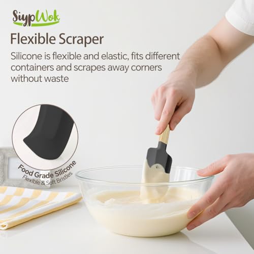 Silicone Spatula Set (Black / 4)