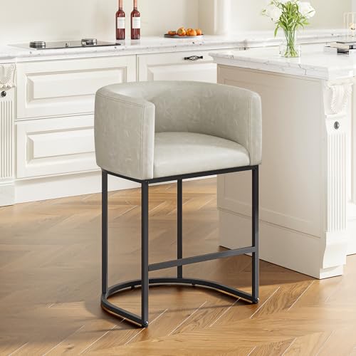26" H Counter Height Bar Stools Set of 1 (Grayish White / Set of 1)