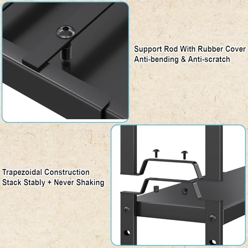 Narrow Expandable Cabinet Shelf Organizer 5.51" Width (Black / 2 Pack Narrow Model: 12.5"-20.5"L × 5.5"W × 7.9"H)