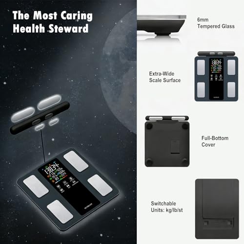 Smart Scale for Body Weight 8 (Vivid Black)