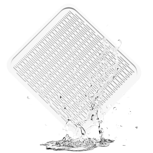 Oversized Silicone Dish Drying Mat for Kitchen (Milk White / 18" x 16")