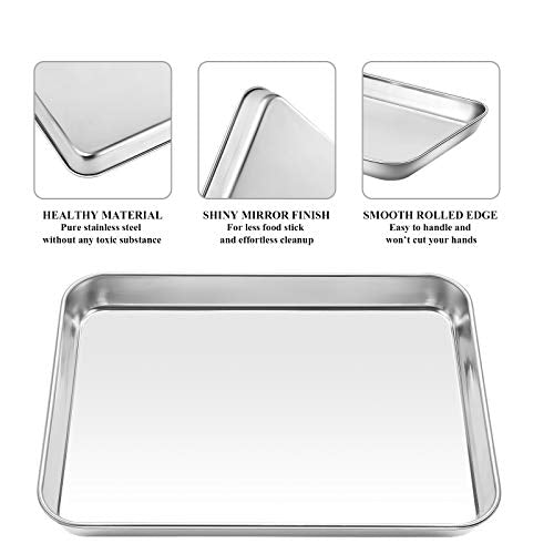 Baking Sheet with Cooling Rack Set [2 Sheets + 2 Racks] (10 inch)