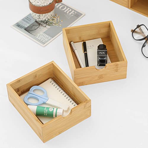 Bamboo Desk Drawer Organizer (4 Drawes)