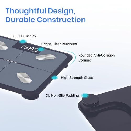 Smart Scale for Body Weight (Blue / 11 x 11 inches)
