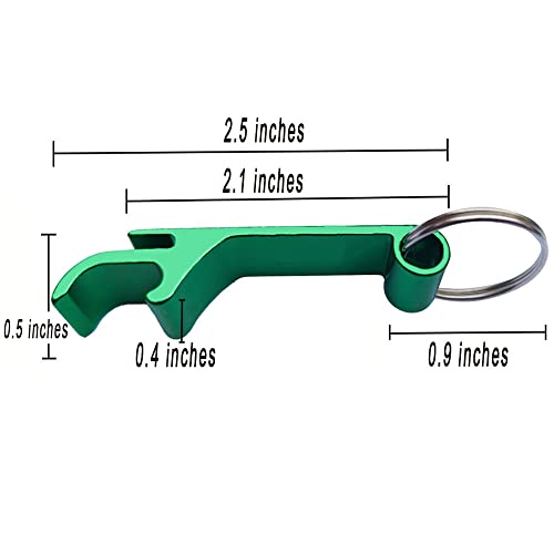 100Pcs Colored Aluminum Bottle Opener Keychain (100Pcs Aluminum Style)