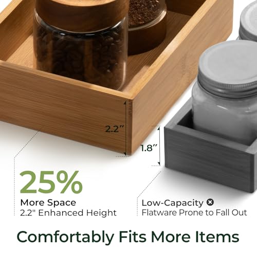 10 Piece Bamboo Drawer Organizer Set (Bundle: 10pc Organizers Set)