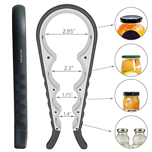 Jar Opener Bottle Opener for Weak Hands (White)
