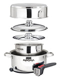 A10-362-2-IND 7 Piece Stainless Steel Nesting Cookware Set (Stainless Steel / 7 Piece)