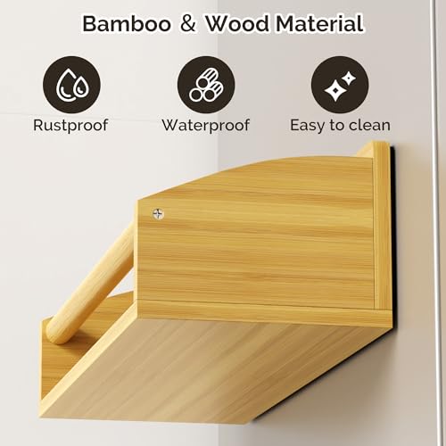 2 Pack Magnetic Spick Rack for Refrigerator (2 Pack - Standard / Wood)