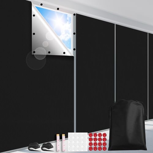 100% Blackout Curtains 2 Pack (Black / 57"W x 40"H (Pack of 2))