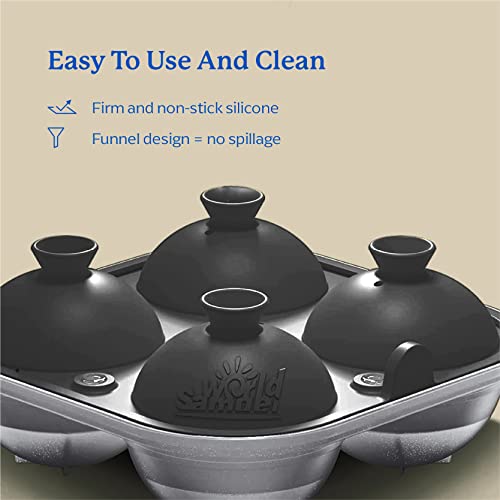 Large Silicone Premium Ice Trays (Gray / 4 Sphere/6 Cube)
