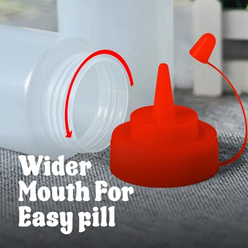 24 oz Large Condiment Squeeze Bottles for Sauces (24oz 4 Pack)