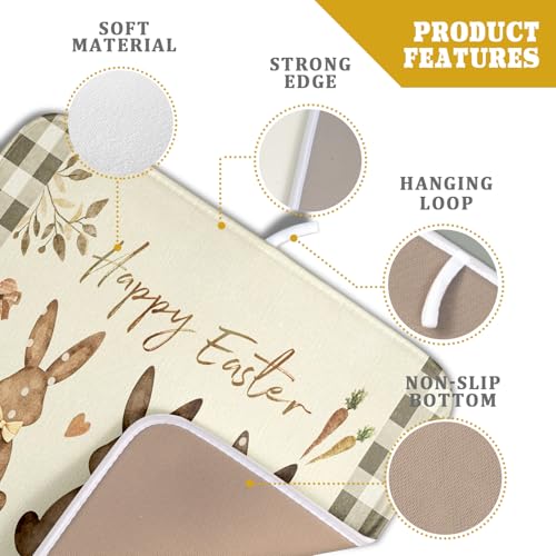 Happy Easter Dish Drying Mat for Countertop (18" x 16")