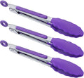 Kitchen Food Tongs (Purple - Mini Tongs Set)