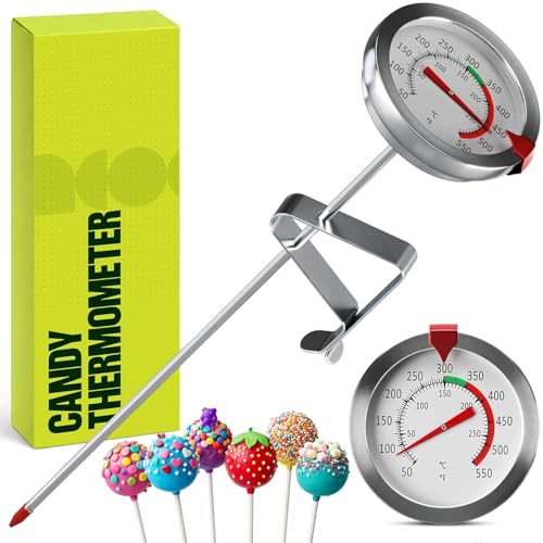 Candy Thermometer with Pot Clip (White 1 Pack)
