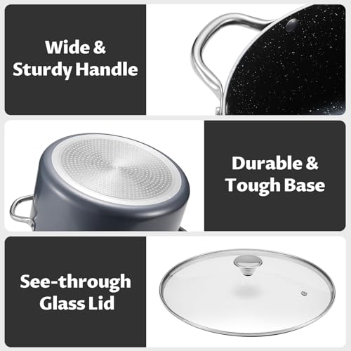 10 Quart Nonstick Stock Pot with Lid (10 Quarts)