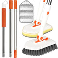 Long Handled Scrub Brush for Shower (Orange)