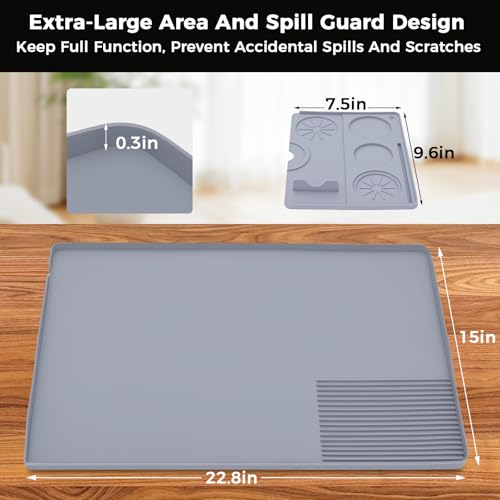 Detachable Silicone Coffee Mat for Ninja luxe Cafe ES601 (Gray)