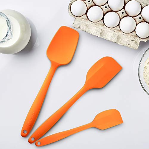 3 Piece Silicone Spatula Set (Orange)