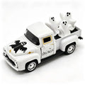 Halloween Decorations Indoor Farmhouse Truck with Ghost Figurines (Halloween-white)
