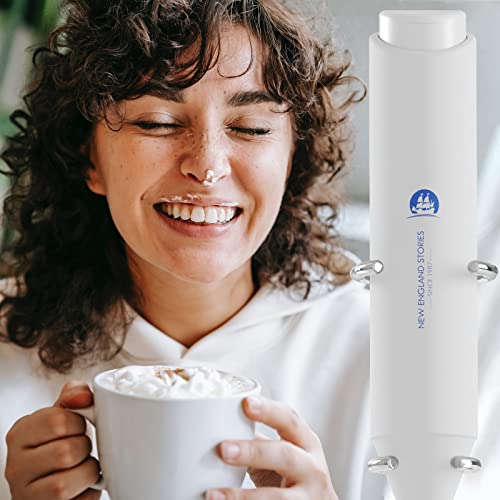 Powerful Milk Frother Handheld Foam Maker (No Stand / White)