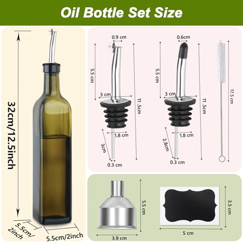 2 Pack Olive Oil Dispenser Bottle Set (Green - 2 PCS)