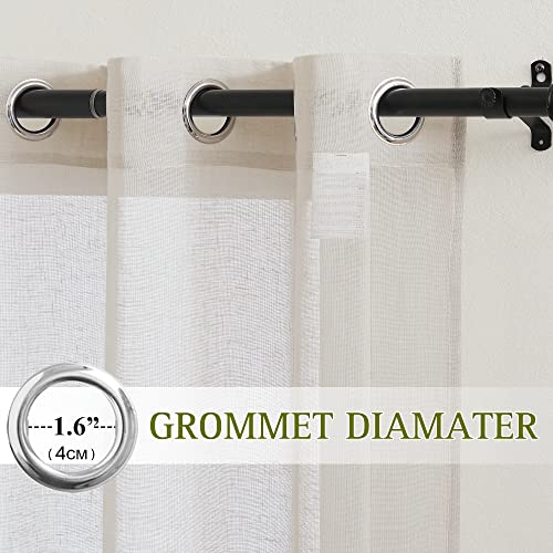48 inch Curtains 2 Panels Set for Kitchen (36"W x 48"L (Pack of 2) / Natural)