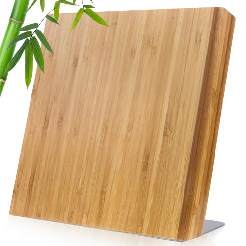 Magnetic Knife Block Without Knives By Coninx (Natural Bamboo)