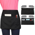 Server Waitress Waist Apron (Black 2 Pack)