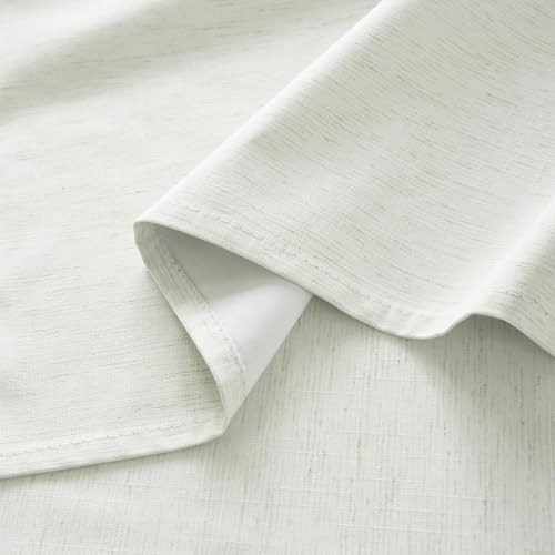 Ivory White 100% Blackout Curtains for Bedroom (Ivory White / 52"W x 96"L (Pack of 2))
