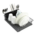 304 Stainless Steel Compact Dish Drying Rack (Black)