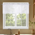 Sheer White Vanlance for Windows 2 Panels (White / 52"W x 18"L (Pack of 2))
