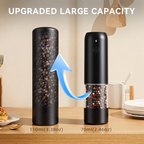 Electric Salt and Pepper Grinder Set with Dual Charging Base (KYMQ-65C)