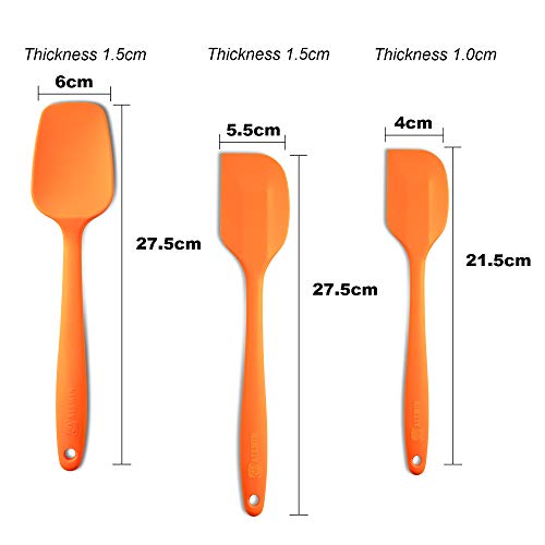 3 Piece Silicone Spatula Set (Orange)