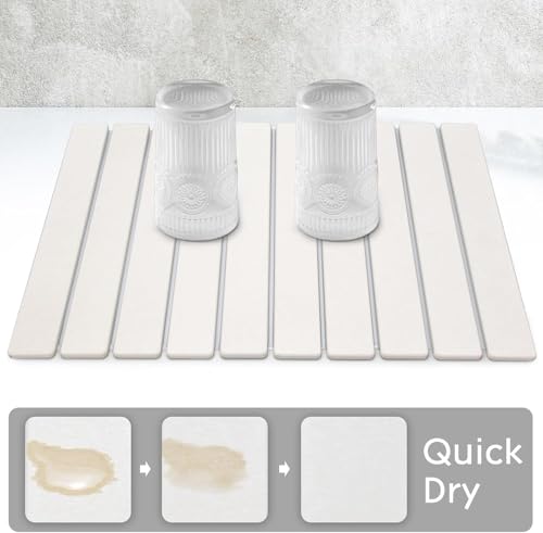 Large Stone Dish Drying Mat for Kitchen Counter (24" x 16")