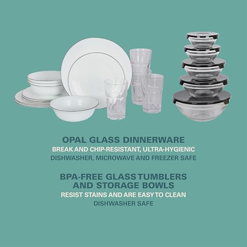 74 Piece Kitchen in a Box Pots and Pans Cookware (74-Piece / White (74pc))