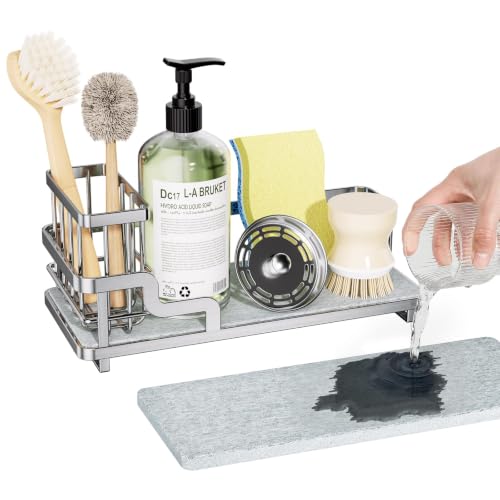Sponge Holder for Kitchen Sink (Silver)