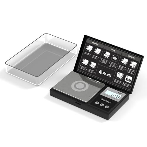 Digital Pocket Gram Scale 500g x 0.01g High Precision with Tray (Black)