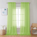 Lime Sheer Curtains 96 inches Long 2 Panels (Lime / 42"W x 96"L (Pack of 2))